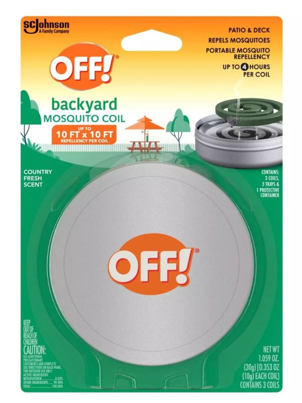 OFF! Backyard Mosquito Coil Portable Repellent With Reusable Metal Container Cou